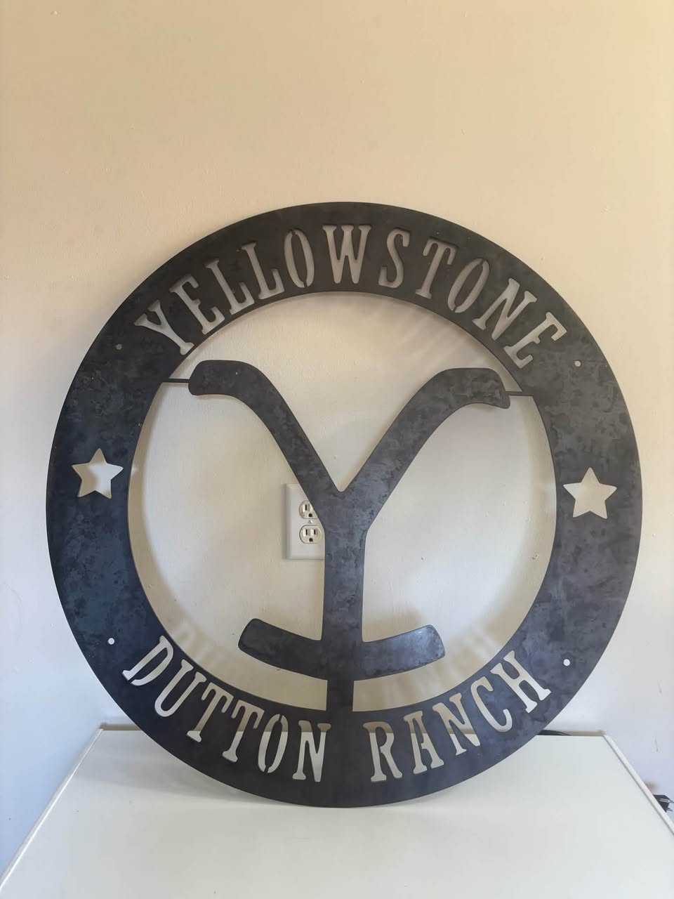 Round steel ranch sign cut on the CNC plasma table